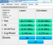 AS SSD X301 W7 32bit cache und Option aktivert.PNG