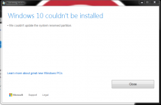 we couldnt update the system reserved partition.PNG